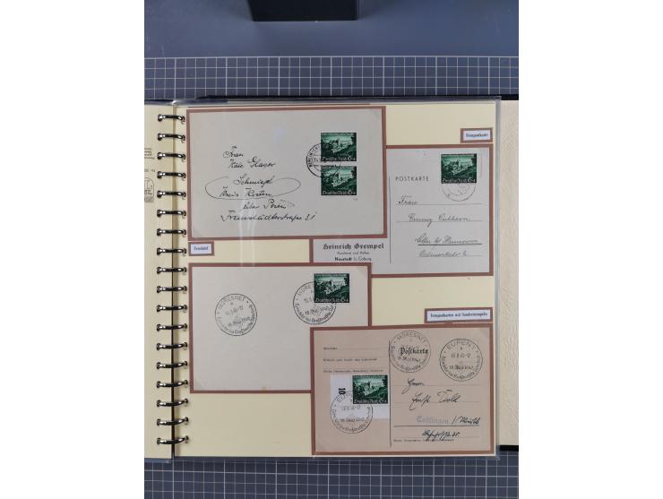 1923/45, umfangreiche Sammlung mit über 1000 Briefen und Karten mit besseren EF- und Mehrfachfrankaturen, vielen R-Briefen, v