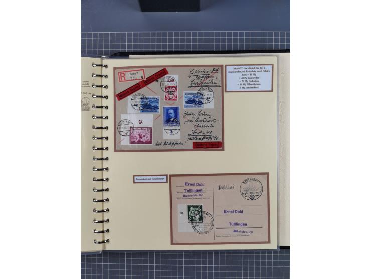 1923/45, umfangreiche Sammlung mit über 1000 Briefen und Karten mit besseren EF- und Mehrfachfrankaturen, vielen R-Briefen, v