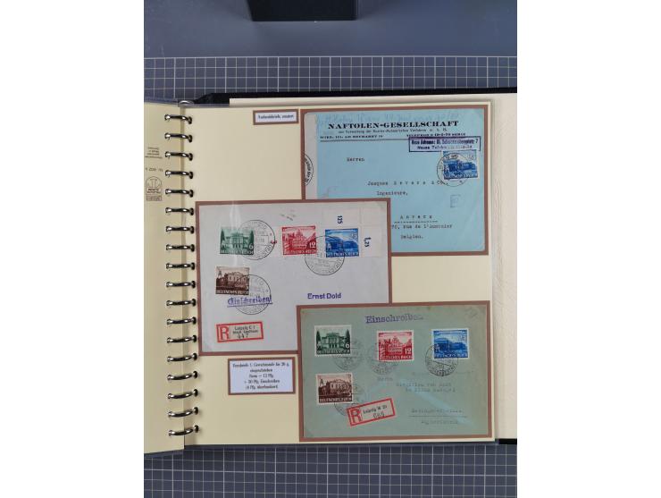 1923/45, umfangreiche Sammlung mit über 1000 Briefen und Karten mit besseren EF- und Mehrfachfrankaturen, vielen R-Briefen, v