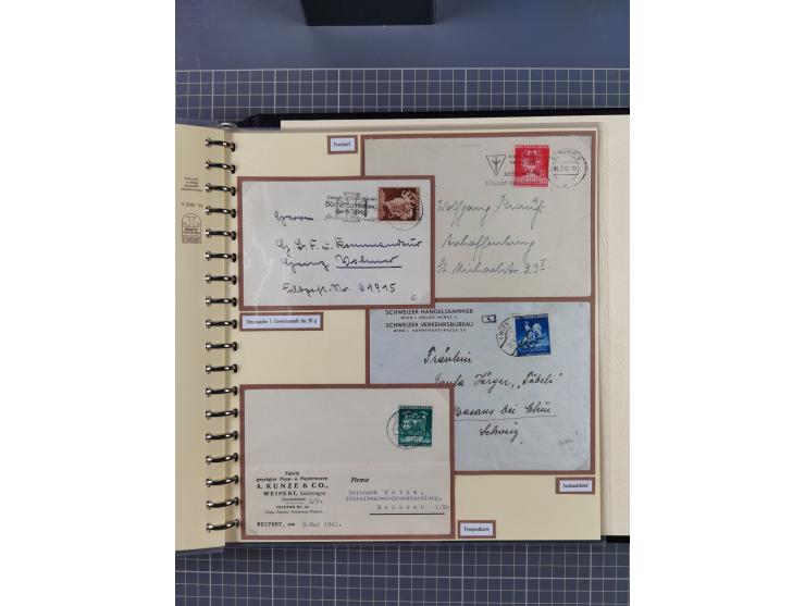 1923/45, umfangreiche Sammlung mit über 1000 Briefen und Karten mit besseren EF- und Mehrfachfrankaturen, vielen R-Briefen, v