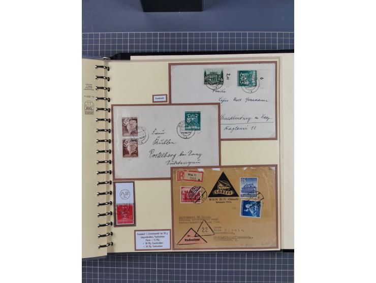 1923/45, umfangreiche Sammlung mit über 1000 Briefen und Karten mit besseren EF- und Mehrfachfrankaturen, vielen R-Briefen, v