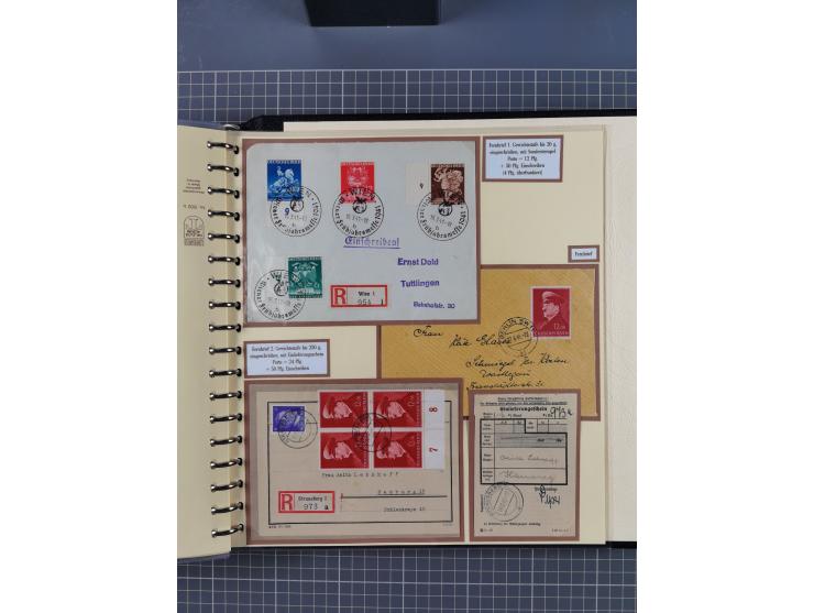 1923/45, umfangreiche Sammlung mit über 1000 Briefen und Karten mit besseren EF- und Mehrfachfrankaturen, vielen R-Briefen, v