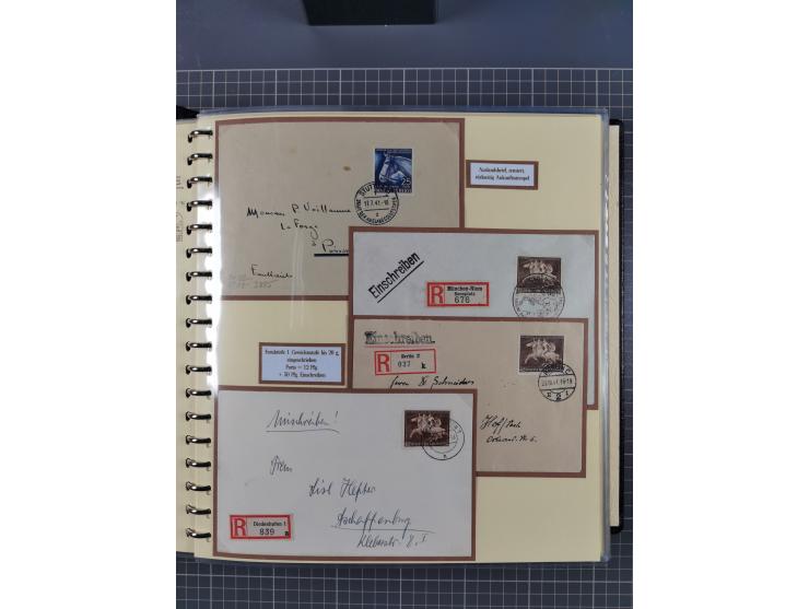 1923/45, umfangreiche Sammlung mit über 1000 Briefen und Karten mit besseren EF- und Mehrfachfrankaturen, vielen R-Briefen, v