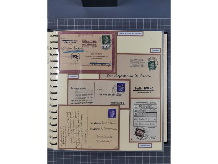 1923/45, umfangreiche Sammlung mit über 1000 Briefen und Karten mit besseren EF- und Mehrfachfrankaturen, vielen R-Briefen, v