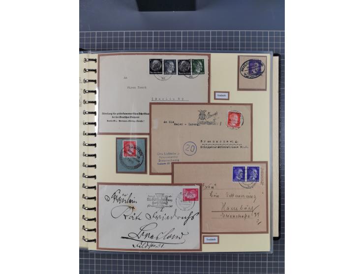 1923/45, umfangreiche Sammlung mit über 1000 Briefen und Karten mit besseren EF- und Mehrfachfrankaturen, vielen R-Briefen, v