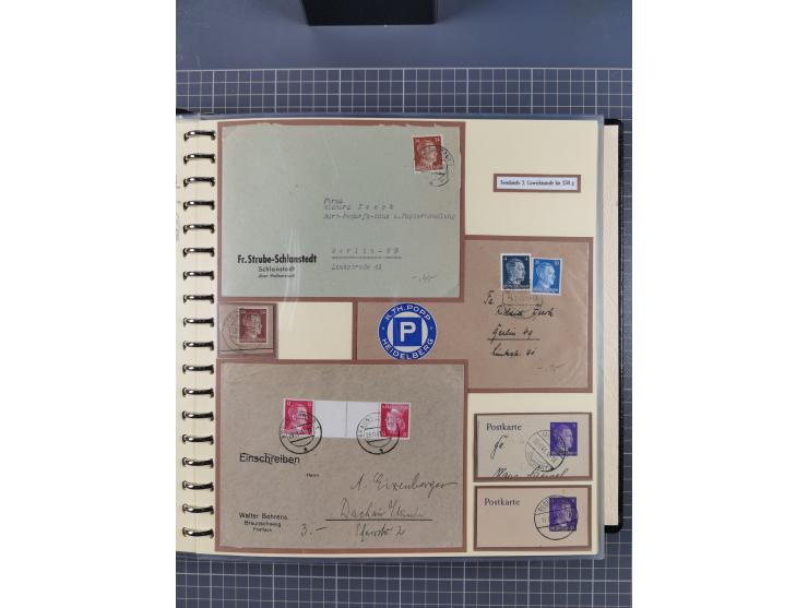 1923/45, umfangreiche Sammlung mit über 1000 Briefen und Karten mit besseren EF- und Mehrfachfrankaturen, vielen R-Briefen, v