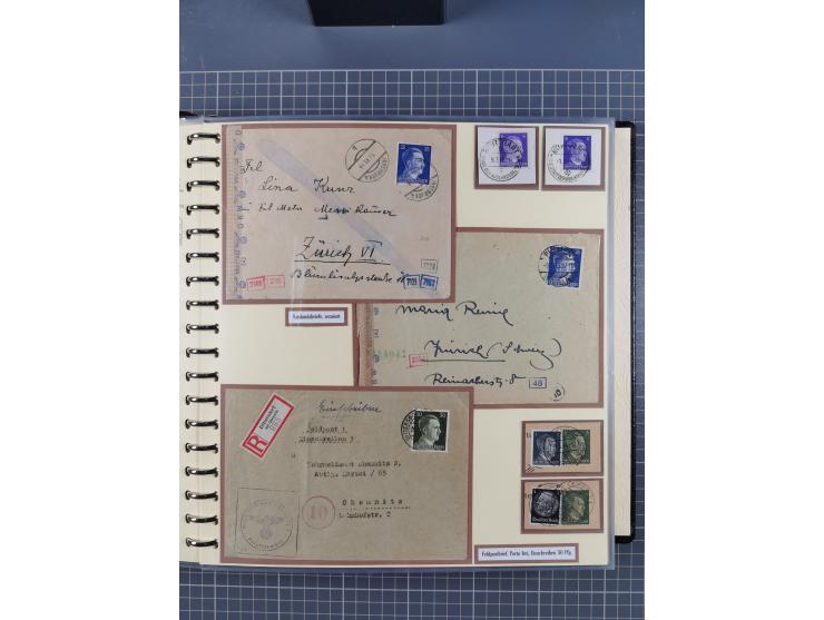 1923/45, umfangreiche Sammlung mit über 1000 Briefen und Karten mit besseren EF- und Mehrfachfrankaturen, vielen R-Briefen, v