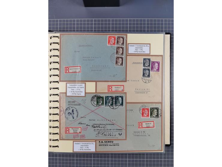 1923/45, umfangreiche Sammlung mit über 1000 Briefen und Karten mit besseren EF- und Mehrfachfrankaturen, vielen R-Briefen, v
