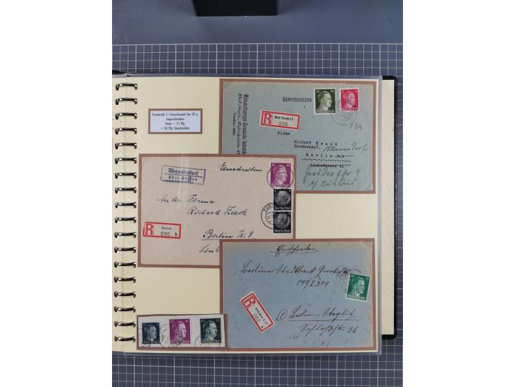 1923/45, umfangreiche Sammlung mit über 1000 Briefen und Karten mit besseren EF- und Mehrfachfrankaturen, vielen R-Briefen, v