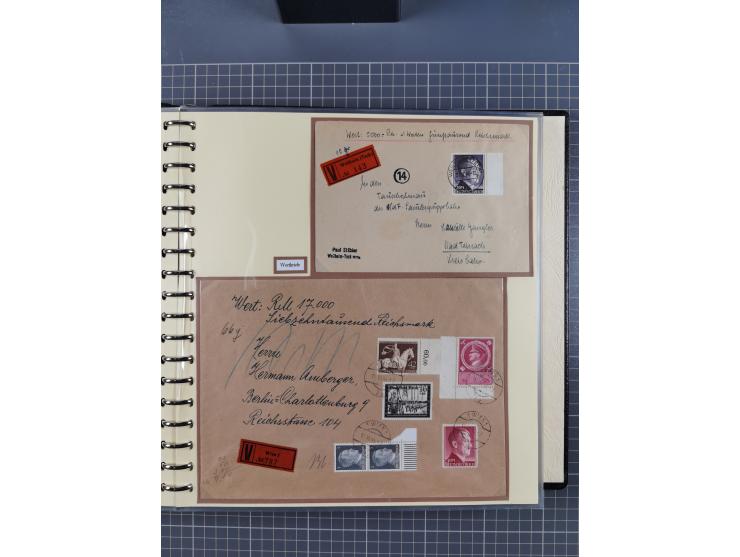 1923/45, umfangreiche Sammlung mit über 1000 Briefen und Karten mit besseren EF- und Mehrfachfrankaturen, vielen R-Briefen, v