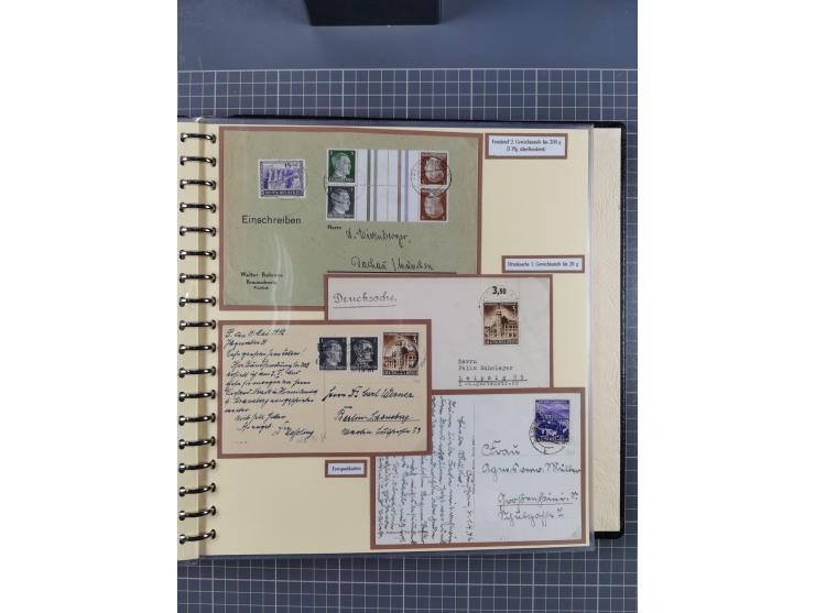 1923/45, umfangreiche Sammlung mit über 1000 Briefen und Karten mit besseren EF- und Mehrfachfrankaturen, vielen R-Briefen, v