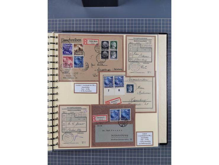 1923/45, umfangreiche Sammlung mit über 1000 Briefen und Karten mit besseren EF- und Mehrfachfrankaturen, vielen R-Briefen, v