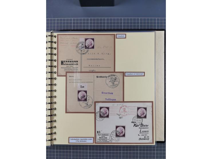 1923/45, umfangreiche Sammlung mit über 1000 Briefen und Karten mit besseren EF- und Mehrfachfrankaturen, vielen R-Briefen, v