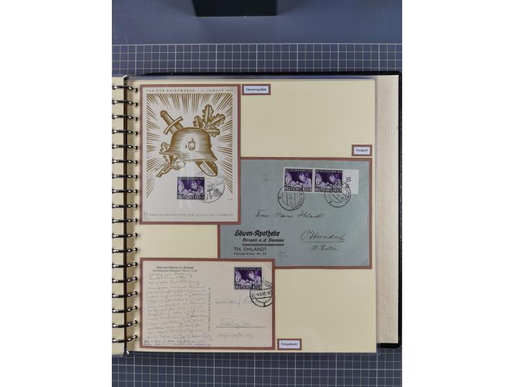 1923/45, umfangreiche Sammlung mit über 1000 Briefen und Karten mit besseren EF- und Mehrfachfrankaturen, vielen R-Briefen, v