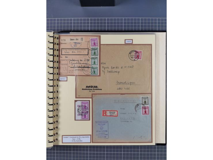 1923/45, umfangreiche Sammlung mit über 1000 Briefen und Karten mit besseren EF- und Mehrfachfrankaturen, vielen R-Briefen, v