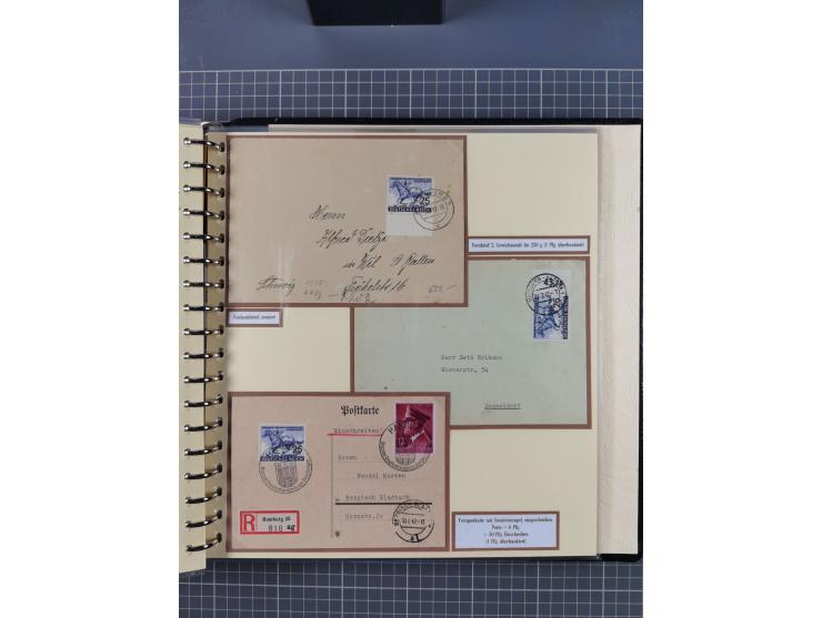 1923/45, umfangreiche Sammlung mit über 1000 Briefen und Karten mit besseren EF- und Mehrfachfrankaturen, vielen R-Briefen, v