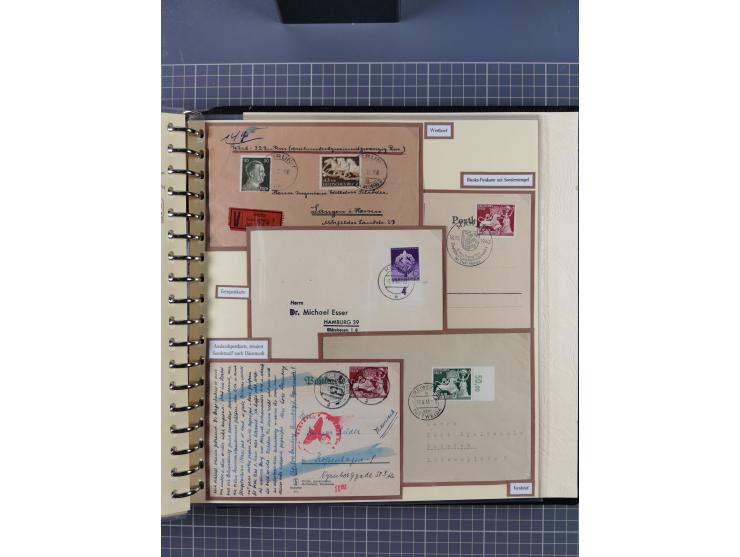 1923/45, umfangreiche Sammlung mit über 1000 Briefen und Karten mit besseren EF- und Mehrfachfrankaturen, vielen R-Briefen, v