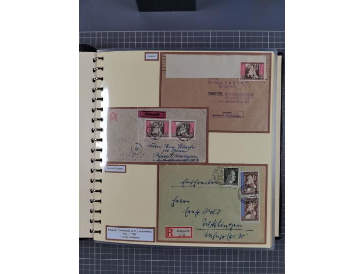 1923/45, umfangreiche Sammlung mit über 1000 Briefen und Karten mit besseren EF- und Mehrfachfrankaturen, vielen R-Briefen, v