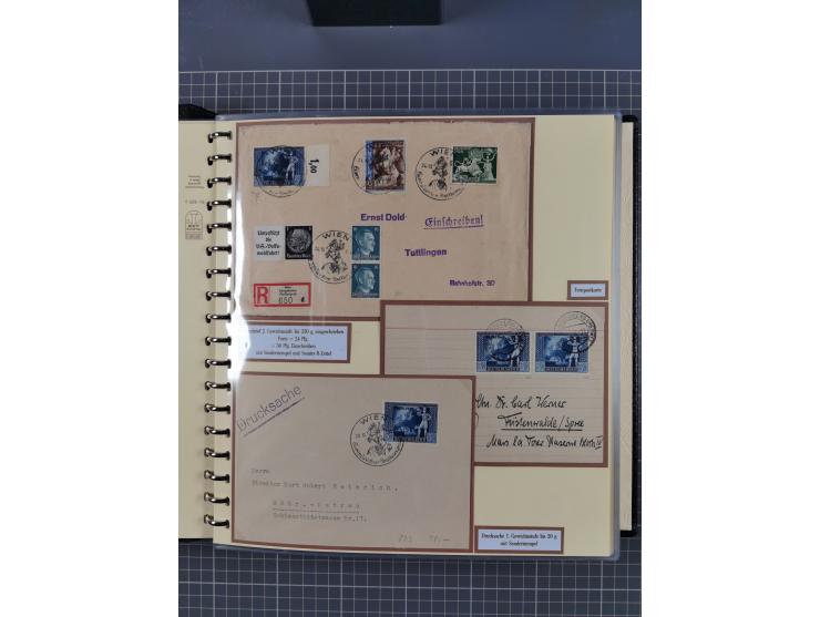1923/45, umfangreiche Sammlung mit über 1000 Briefen und Karten mit besseren EF- und Mehrfachfrankaturen, vielen R-Briefen, v
