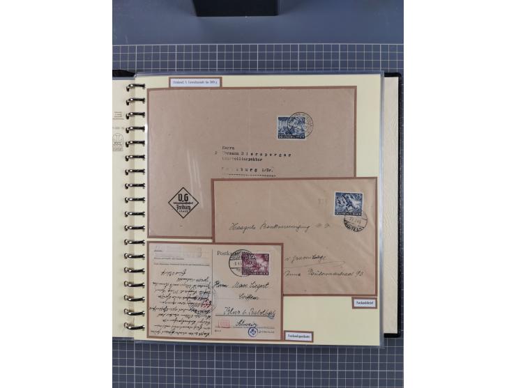 1923/45, umfangreiche Sammlung mit über 1000 Briefen und Karten mit besseren EF- und Mehrfachfrankaturen, vielen R-Briefen, v