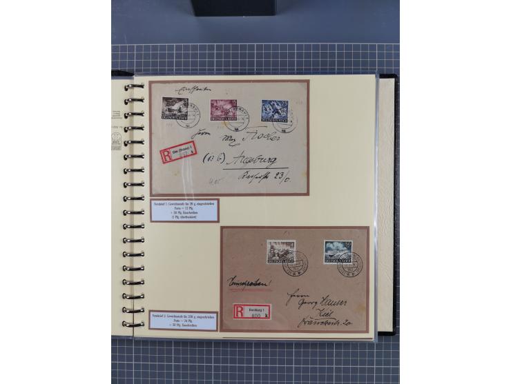 1923/45, umfangreiche Sammlung mit über 1000 Briefen und Karten mit besseren EF- und Mehrfachfrankaturen, vielen R-Briefen, v
