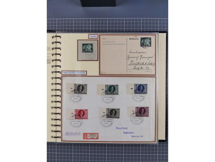 1923/45, umfangreiche Sammlung mit über 1000 Briefen und Karten mit besseren EF- und Mehrfachfrankaturen, vielen R-Briefen, v