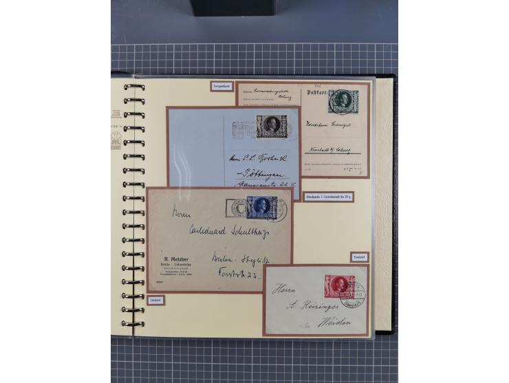 1923/45, umfangreiche Sammlung mit über 1000 Briefen und Karten mit besseren EF- und Mehrfachfrankaturen, vielen R-Briefen, v