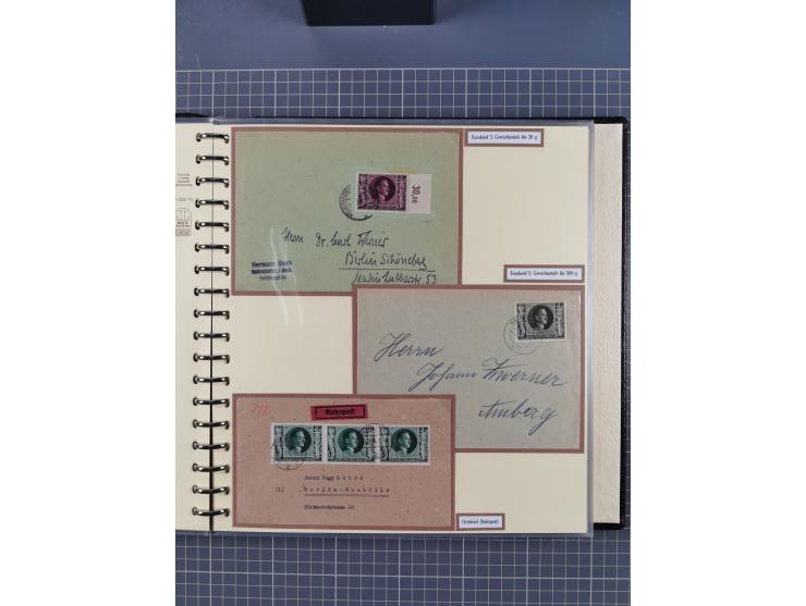 1923/45, umfangreiche Sammlung mit über 1000 Briefen und Karten mit besseren EF- und Mehrfachfrankaturen, vielen R-Briefen, v