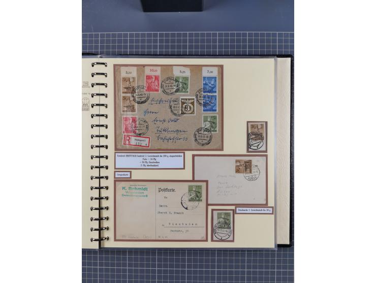 1923/45, umfangreiche Sammlung mit über 1000 Briefen und Karten mit besseren EF- und Mehrfachfrankaturen, vielen R-Briefen, v