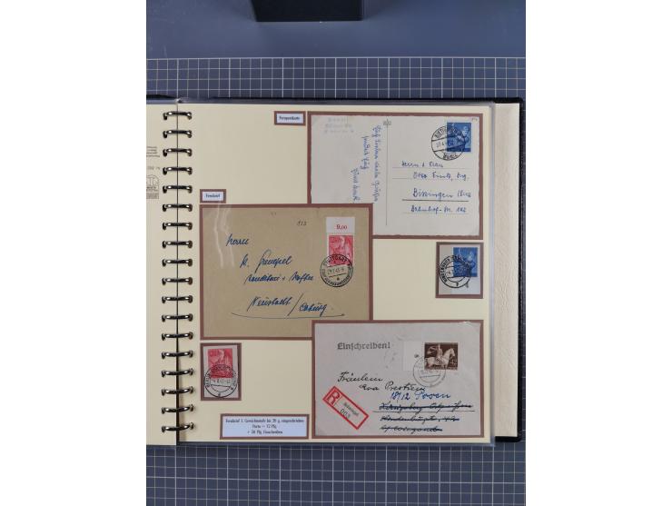 1923/45, umfangreiche Sammlung mit über 1000 Briefen und Karten mit besseren EF- und Mehrfachfrankaturen, vielen R-Briefen, v