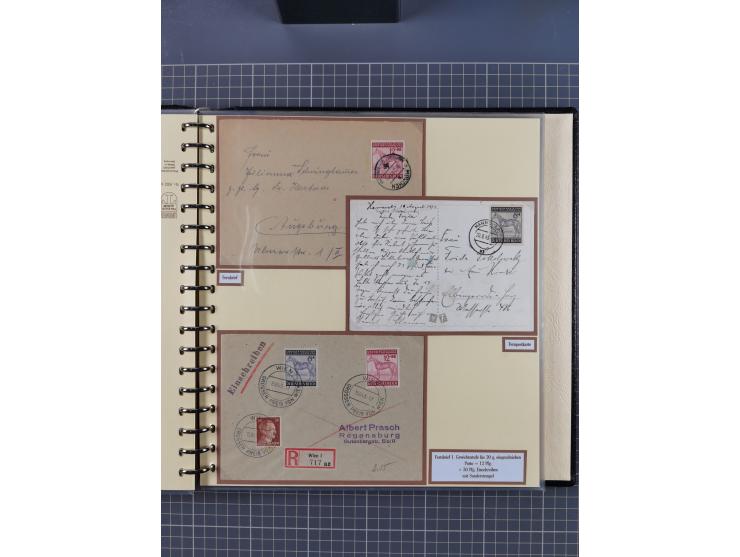 1923/45, umfangreiche Sammlung mit über 1000 Briefen und Karten mit besseren EF- und Mehrfachfrankaturen, vielen R-Briefen, v