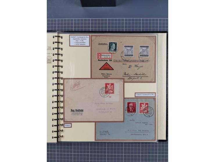 1923/45, umfangreiche Sammlung mit über 1000 Briefen und Karten mit besseren EF- und Mehrfachfrankaturen, vielen R-Briefen, v