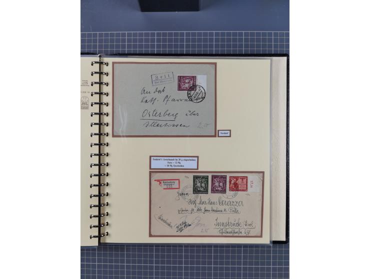 1923/45, umfangreiche Sammlung mit über 1000 Briefen und Karten mit besseren EF- und Mehrfachfrankaturen, vielen R-Briefen, v