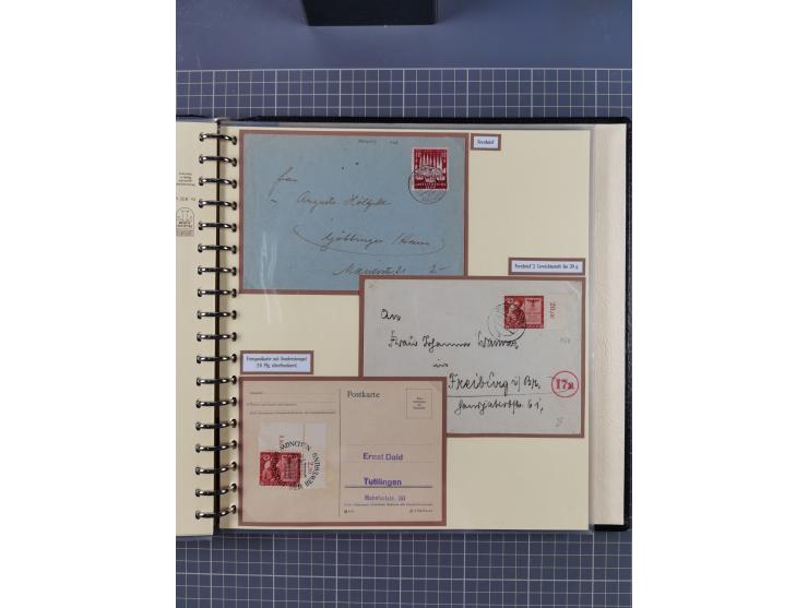 1923/45, umfangreiche Sammlung mit über 1000 Briefen und Karten mit besseren EF- und Mehrfachfrankaturen, vielen R-Briefen, v