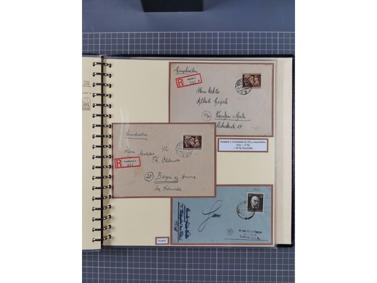 1923/45, umfangreiche Sammlung mit über 1000 Briefen und Karten mit besseren EF- und Mehrfachfrankaturen, vielen R-Briefen, v