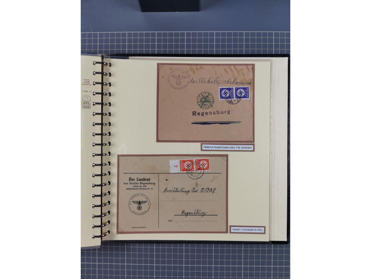 1923/45, umfangreiche Sammlung mit über 1000 Briefen und Karten mit besseren EF- und Mehrfachfrankaturen, vielen R-Briefen, v