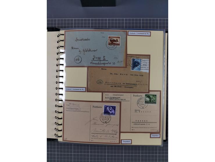 1923/45, umfangreiche Sammlung mit über 1000 Briefen und Karten mit besseren EF- und Mehrfachfrankaturen, vielen R-Briefen, v