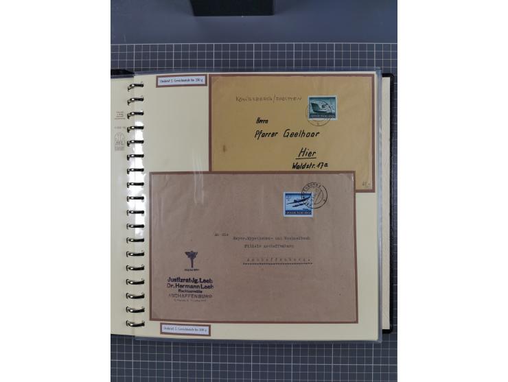 1923/45, umfangreiche Sammlung mit über 1000 Briefen und Karten mit besseren EF- und Mehrfachfrankaturen, vielen R-Briefen, v