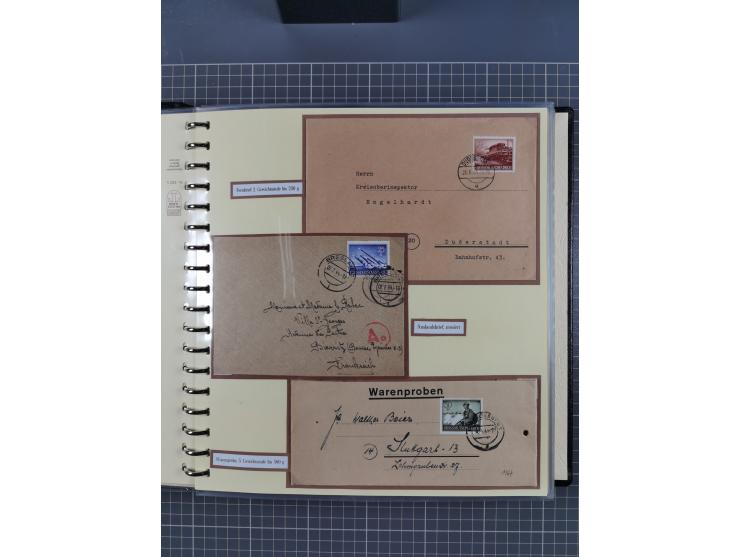 1923/45, umfangreiche Sammlung mit über 1000 Briefen und Karten mit besseren EF- und Mehrfachfrankaturen, vielen R-Briefen, v
