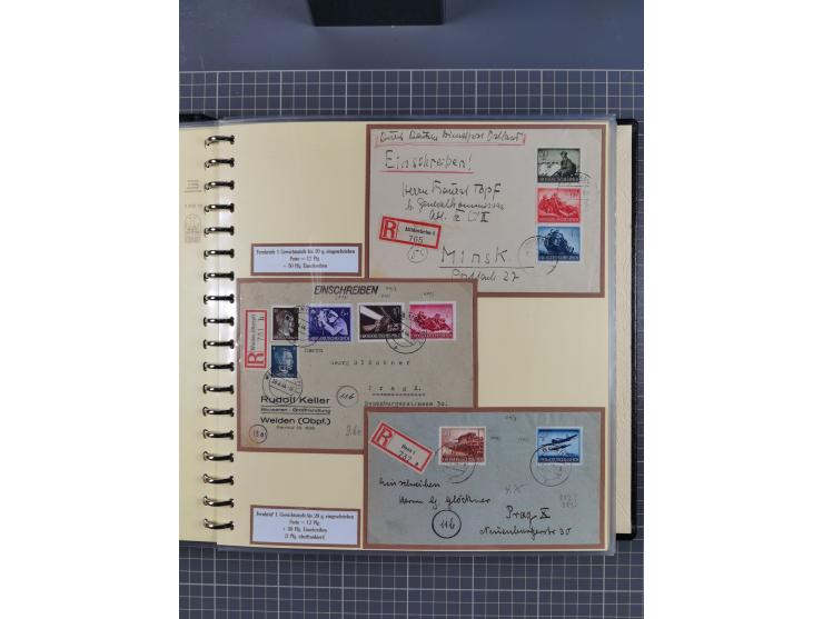 1923/45, umfangreiche Sammlung mit über 1000 Briefen und Karten mit besseren EF- und Mehrfachfrankaturen, vielen R-Briefen, v
