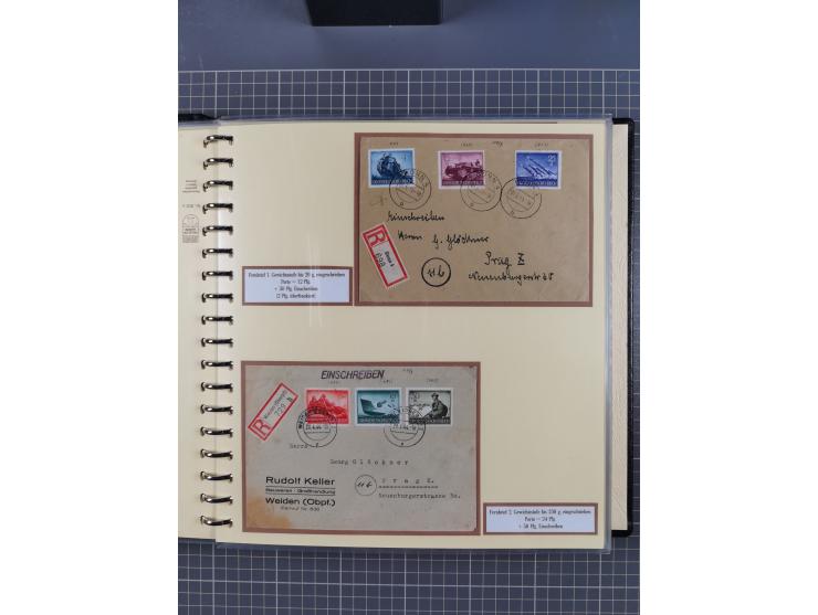 1923/45, umfangreiche Sammlung mit über 1000 Briefen und Karten mit besseren EF- und Mehrfachfrankaturen, vielen R-Briefen, v