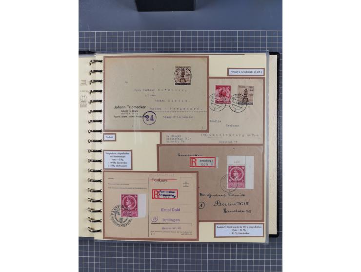 1923/45, umfangreiche Sammlung mit über 1000 Briefen und Karten mit besseren EF- und Mehrfachfrankaturen, vielen R-Briefen, v