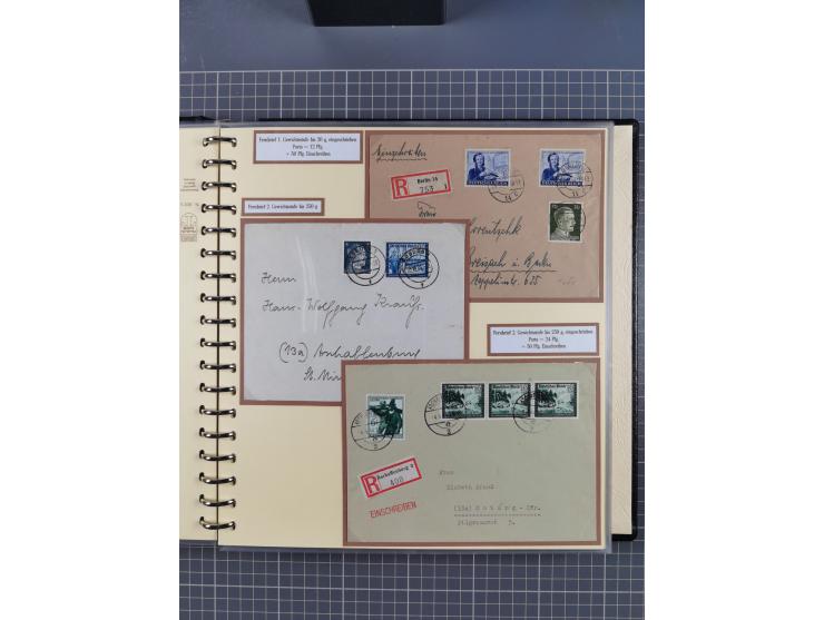 1923/45, umfangreiche Sammlung mit über 1000 Briefen und Karten mit besseren EF- und Mehrfachfrankaturen, vielen R-Briefen, v