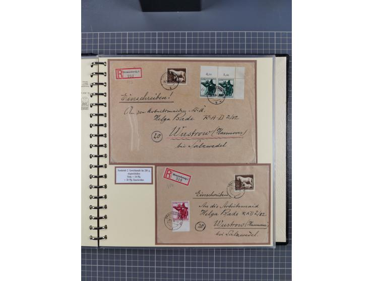 1923/45, umfangreiche Sammlung mit über 1000 Briefen und Karten mit besseren EF- und Mehrfachfrankaturen, vielen R-Briefen, v