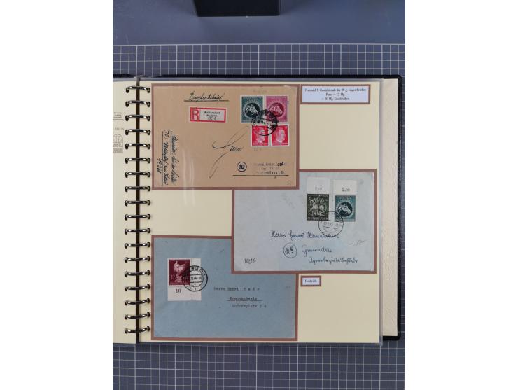 1923/45, umfangreiche Sammlung mit über 1000 Briefen und Karten mit besseren EF- und Mehrfachfrankaturen, vielen R-Briefen, v