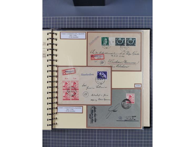 1923/45, umfangreiche Sammlung mit über 1000 Briefen und Karten mit besseren EF- und Mehrfachfrankaturen, vielen R-Briefen, v