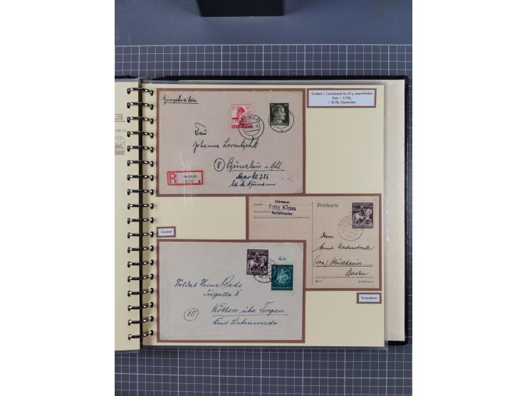 1923/45, umfangreiche Sammlung mit über 1000 Briefen und Karten mit besseren EF- und Mehrfachfrankaturen, vielen R-Briefen, v
