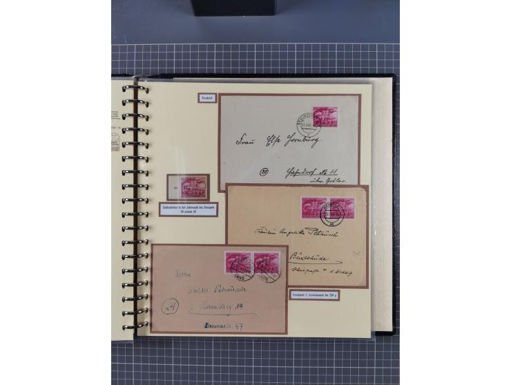 1923/45, umfangreiche Sammlung mit über 1000 Briefen und Karten mit besseren EF- und Mehrfachfrankaturen, vielen R-Briefen, v