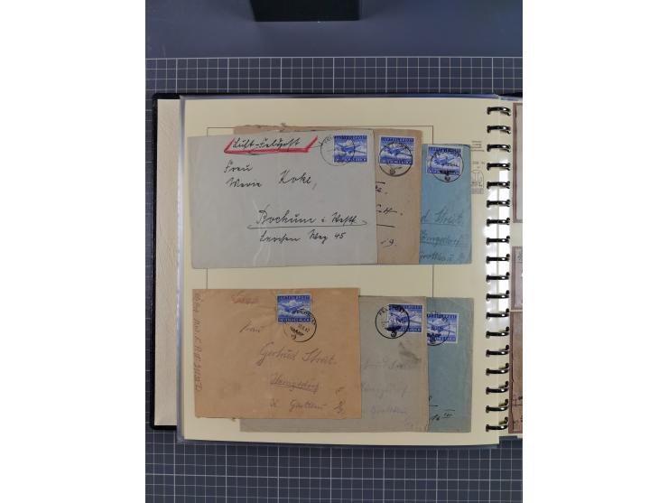 1923/45, umfangreiche Sammlung mit über 1000 Briefen und Karten mit besseren EF- und Mehrfachfrankaturen, vielen R-Briefen, v