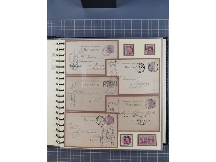 1875/45, umfangreiche Sammlung mit einigen hundert Briefen, Karten und Ganzsachen sowie einigen Briefstücken und losen Marken